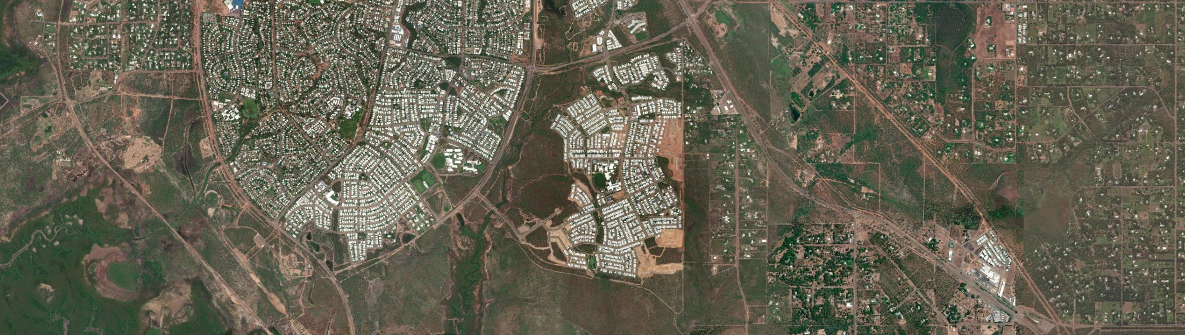 Aerial view of Zuccoli, NT