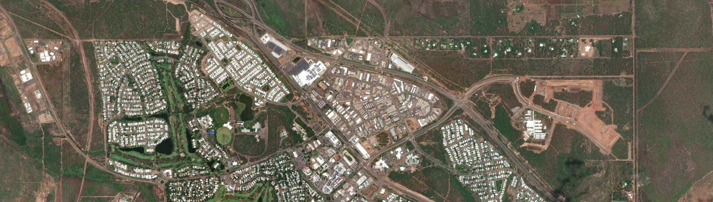 Aerial view of Yarrawonga (NT), NT