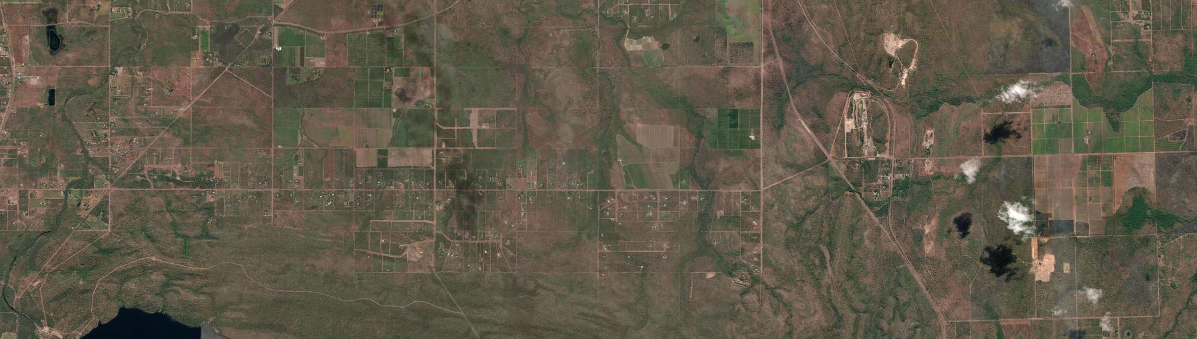 Aerial view of Fly Creek, NT