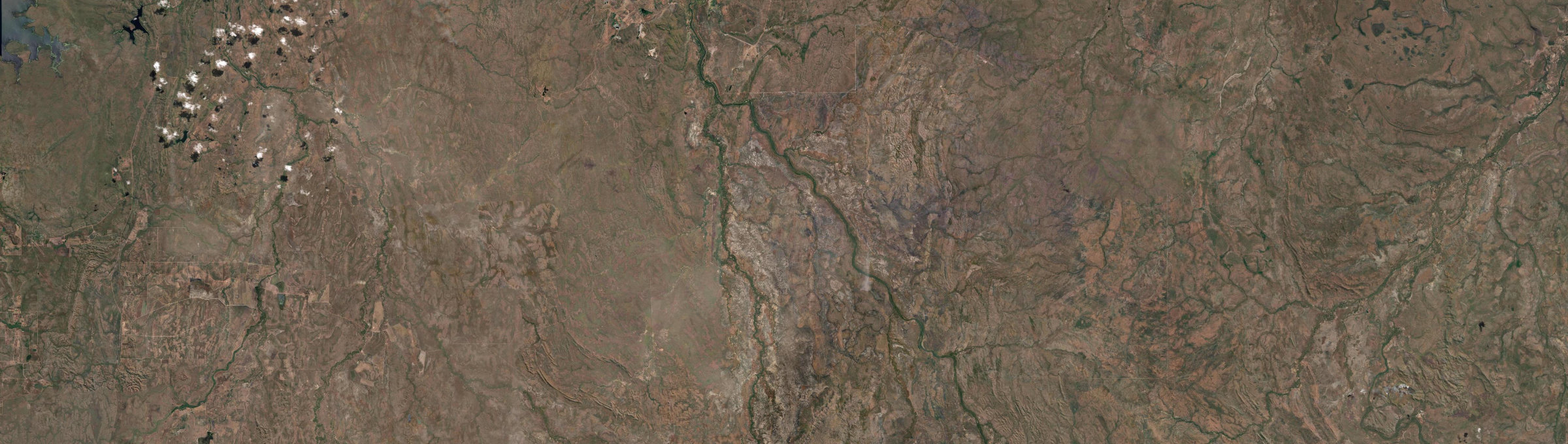 Aerial view of Mount Bundey, NT