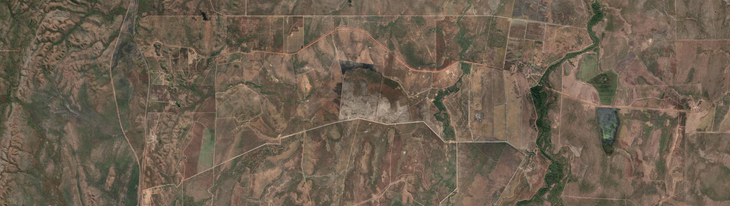 Aerial view of Tortilla Flats, NT