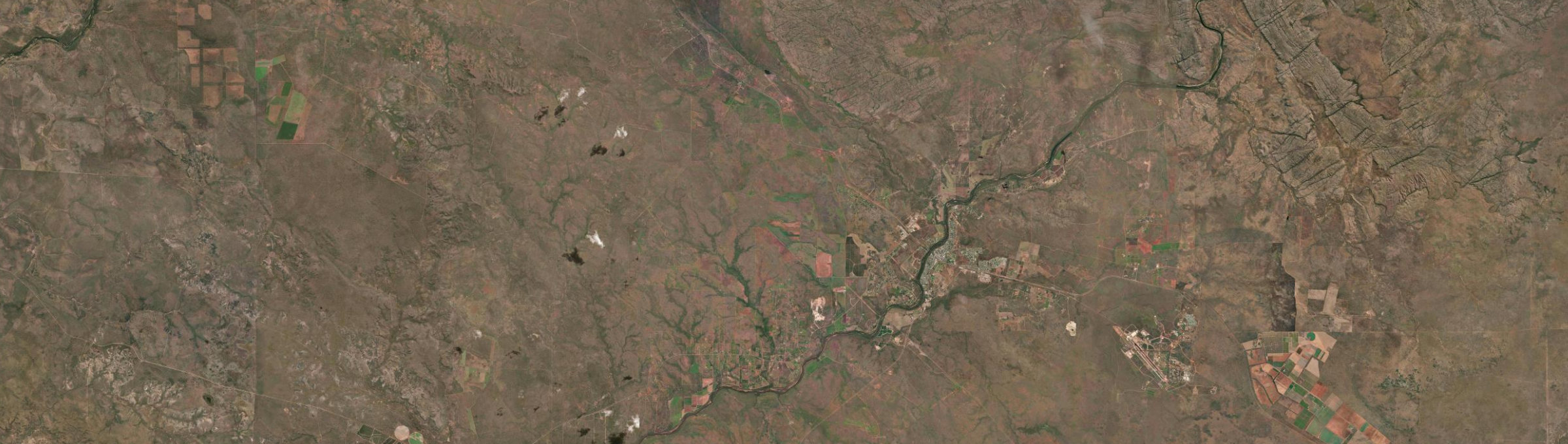 Aerial view of Cossack (NT), NT