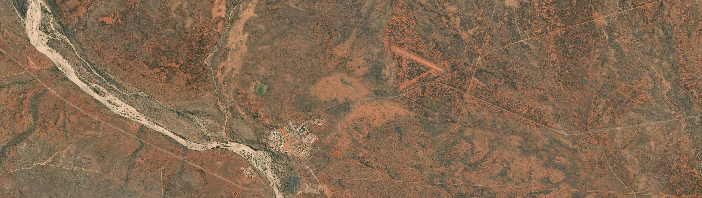 Aerial view of Hermannsburg, NT