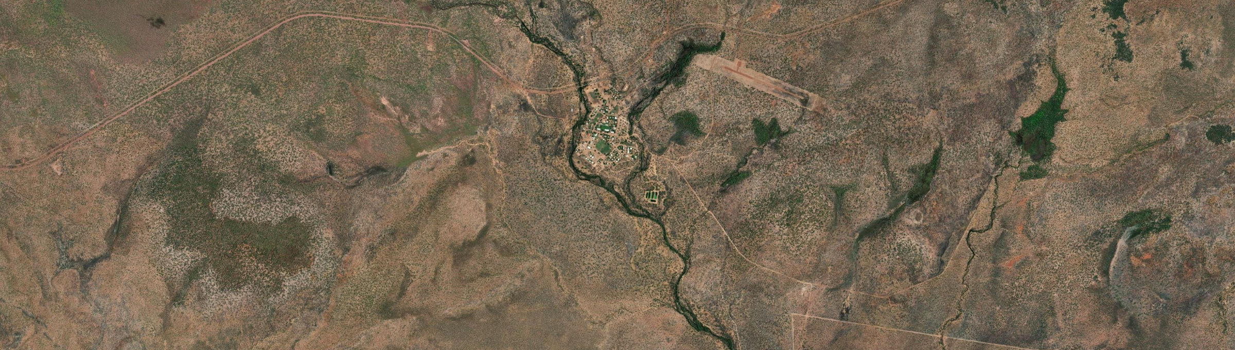 Aerial view of Barunga, NT