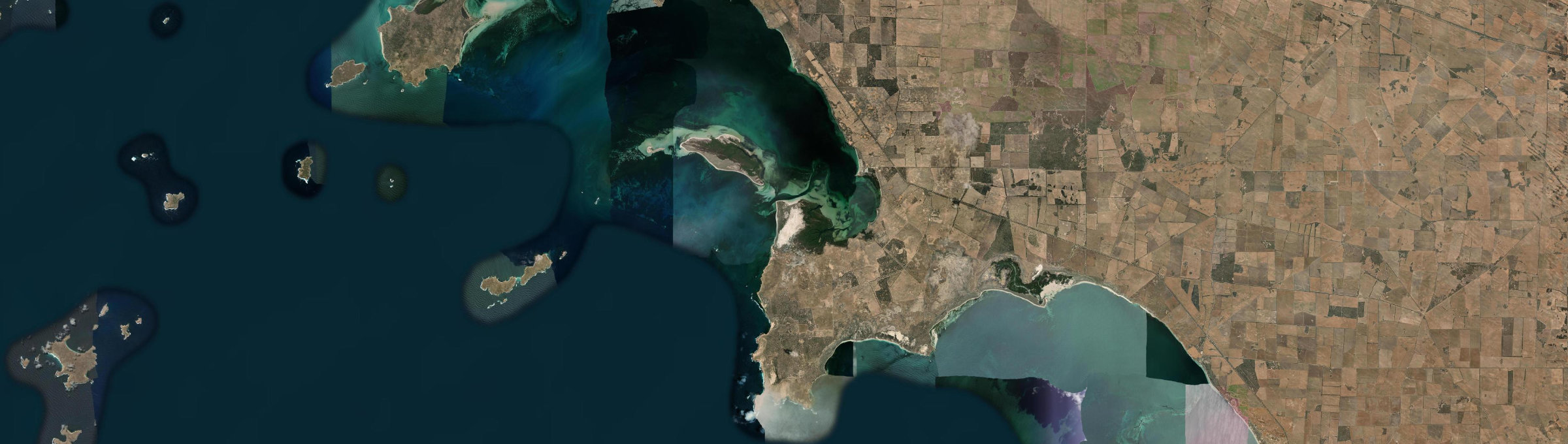 Aerial view of Smoky Bay, SA