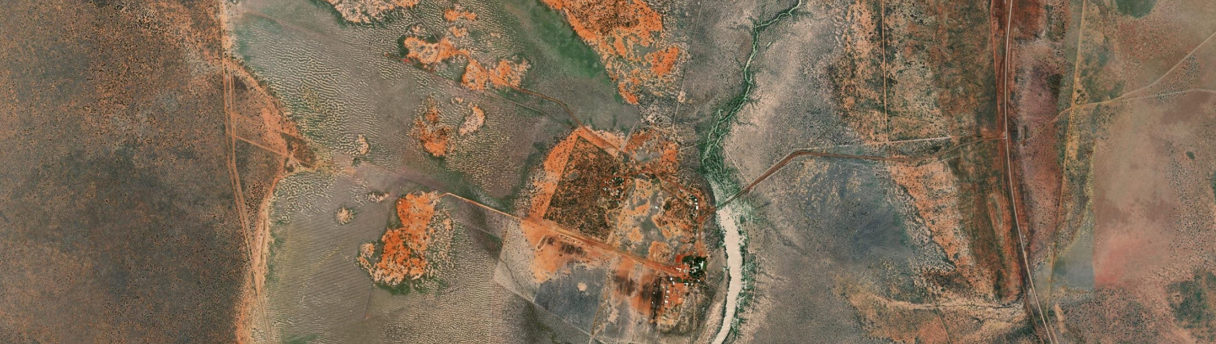 Aerial view of Newcastle Waters, NT