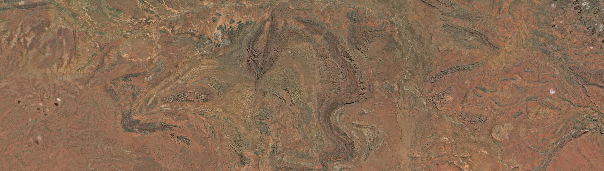 Aerial view of Santa Teresa, NT