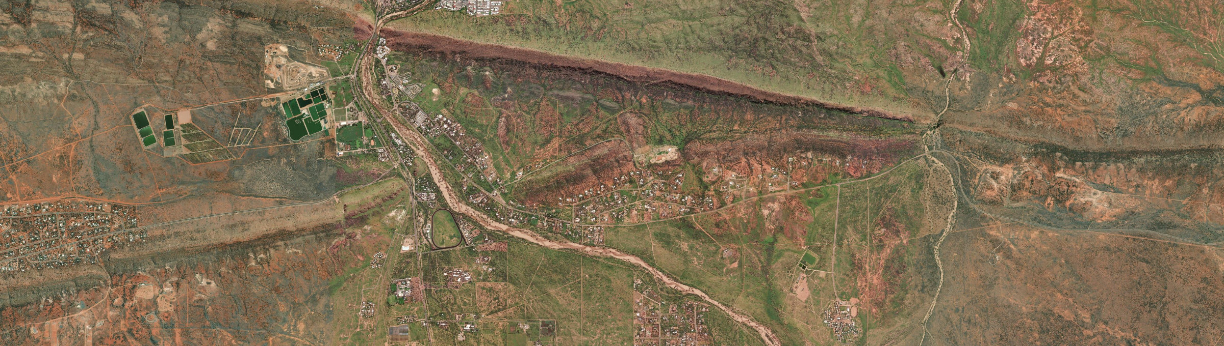 Aerial view of Ross (NT), NT