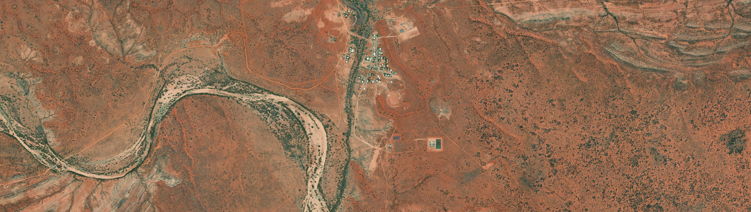 Aerial view of Titjikala, NT