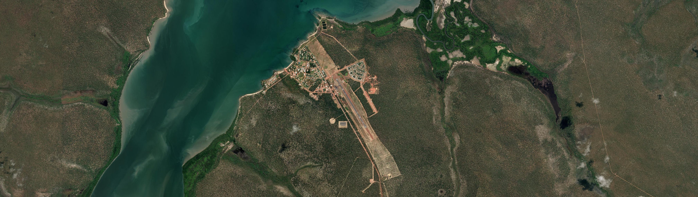 Aerial view of Maningrida, NT