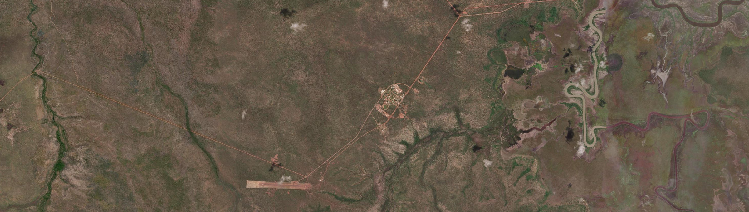 Aerial view of Ramingining, NT
