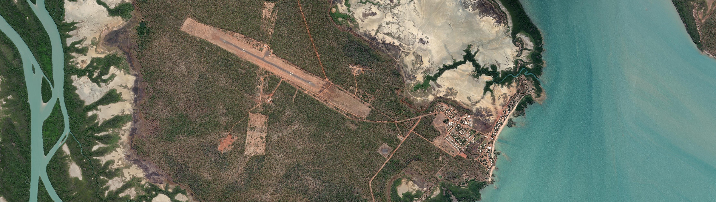 Aerial view of Milingimbi, NT