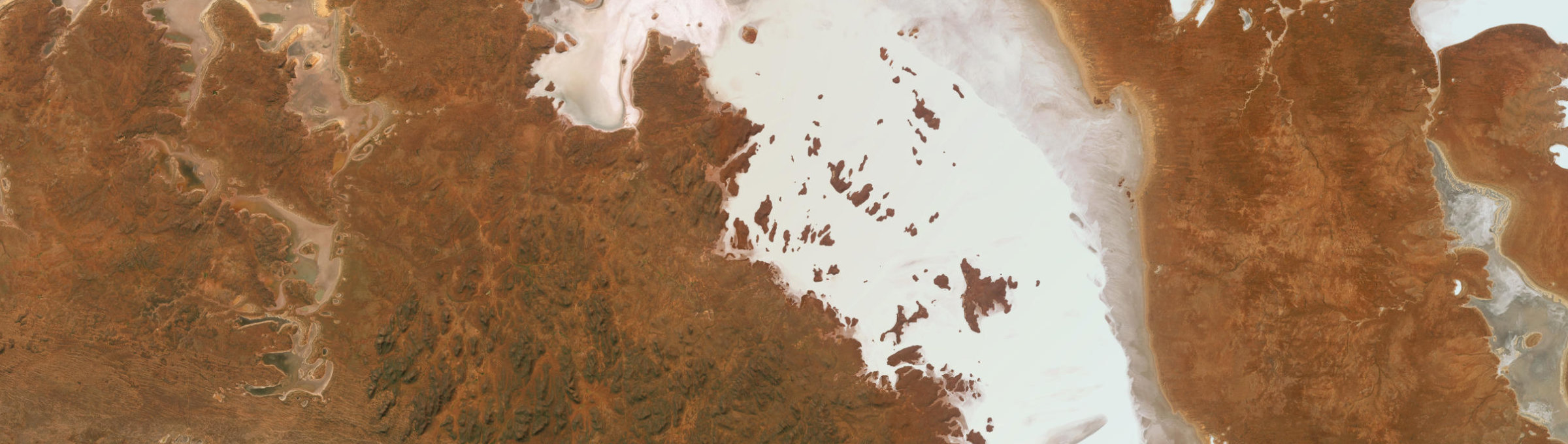 Aerial view of Lake Gairdner, SA