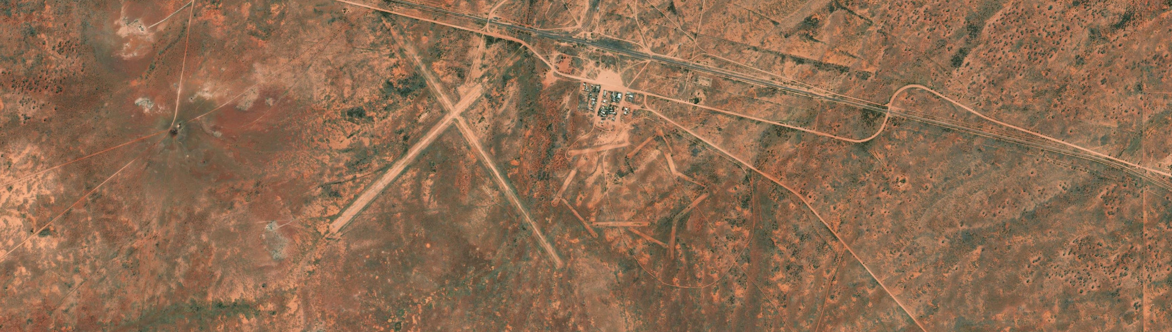 Aerial view of Kingoonya, SA