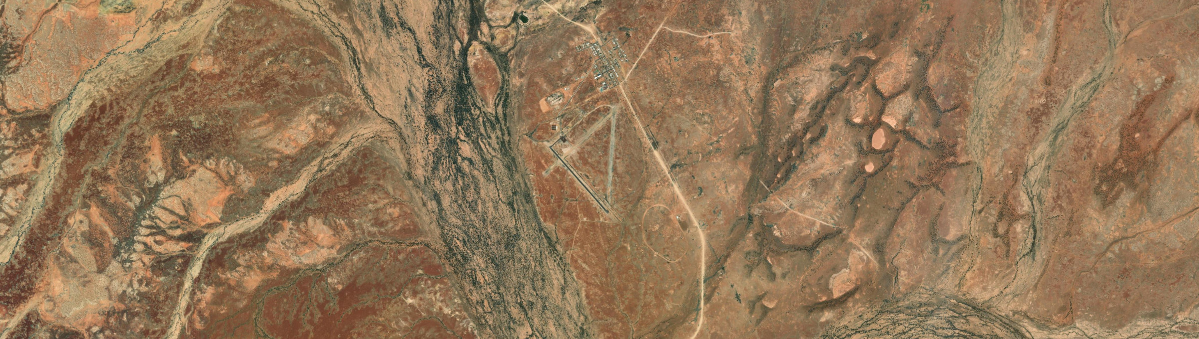Aerial view of Oodnadatta, SA