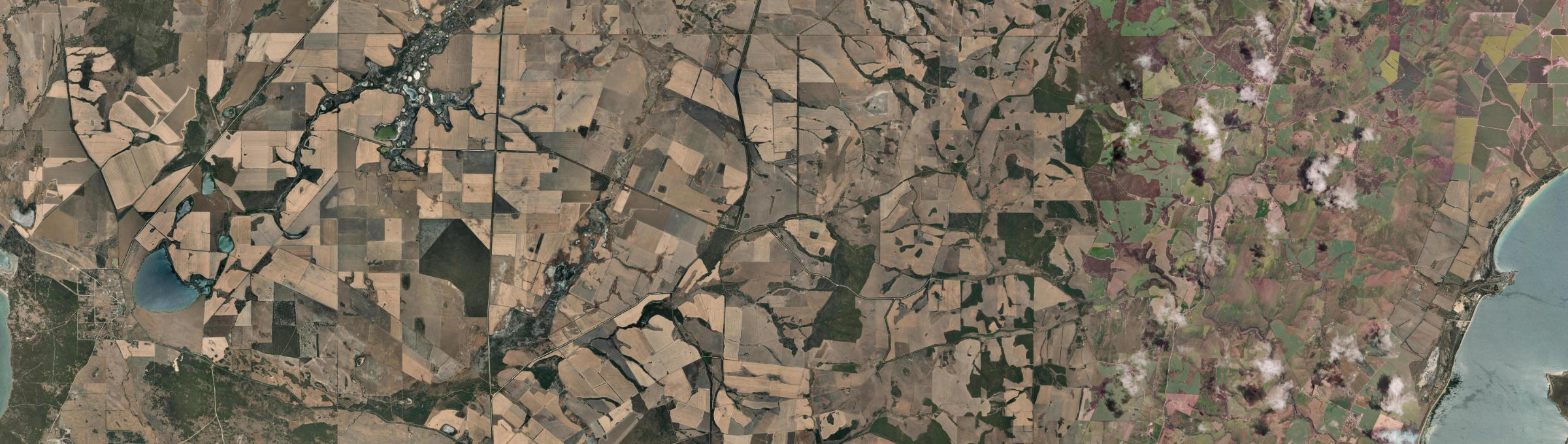 Aerial view of Wanilla, SA