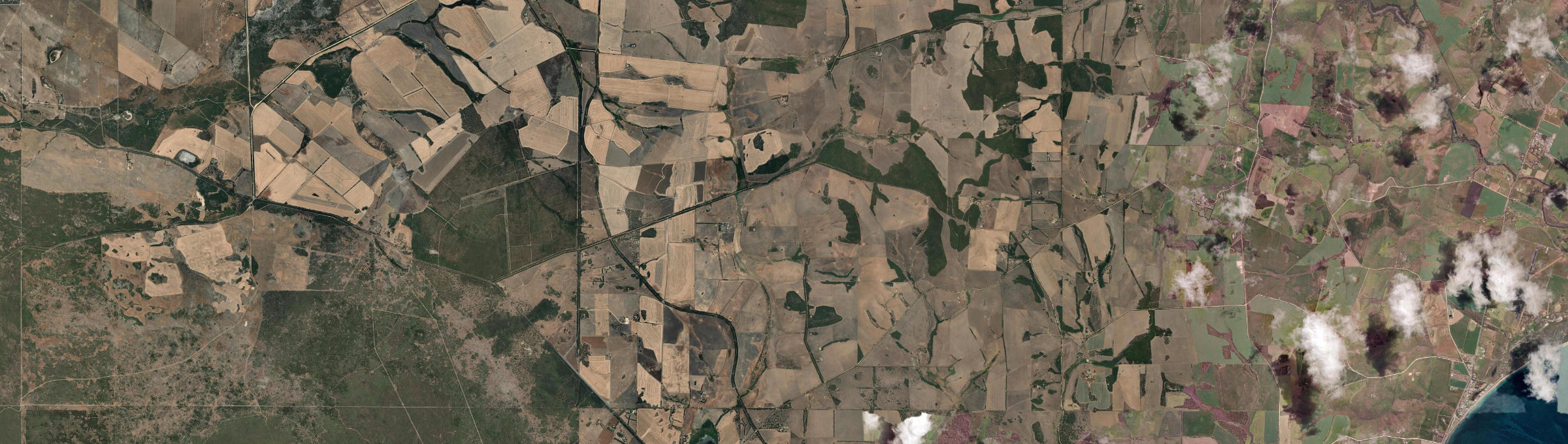 Aerial view of Pearlah, SA