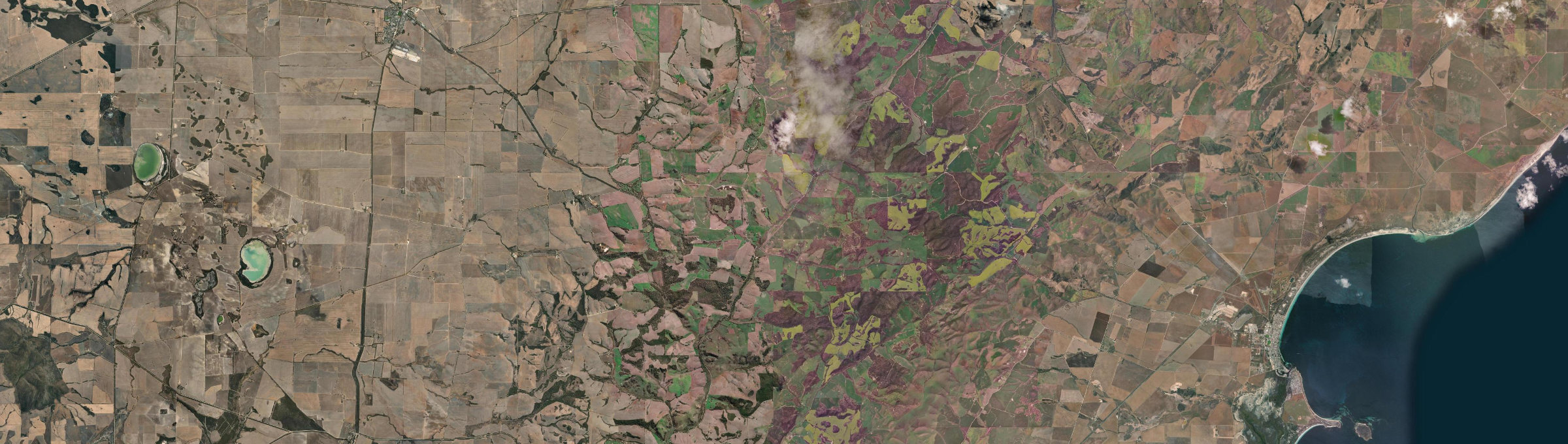 Aerial view of Yallunda Flat, SA