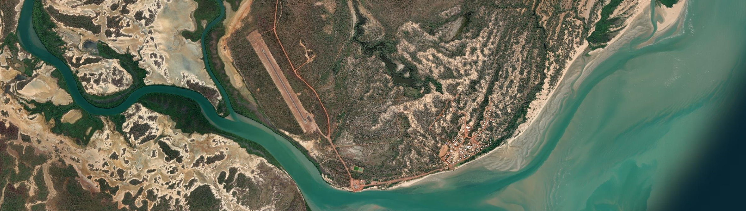 Aerial view of Numbulwar, NT