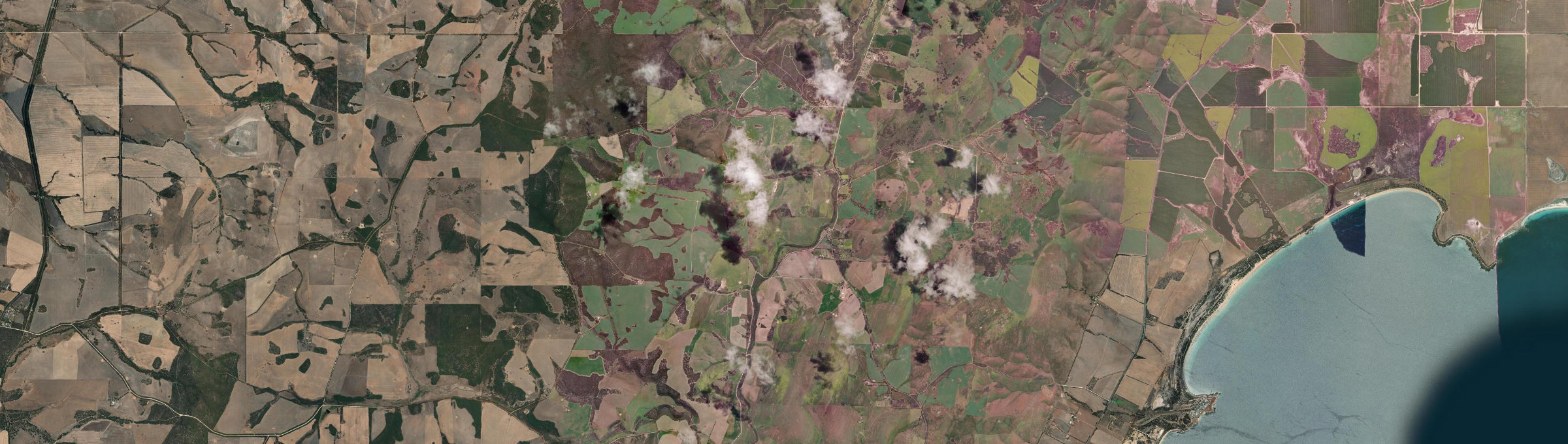 Aerial view of Whites Flat, SA