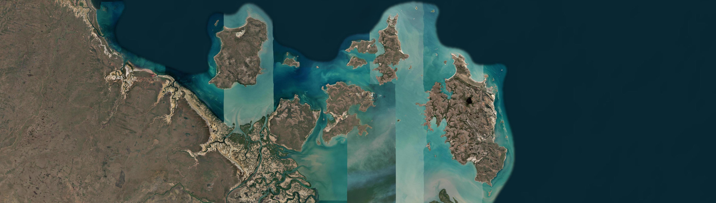 Aerial view of Pellew Islands, NT