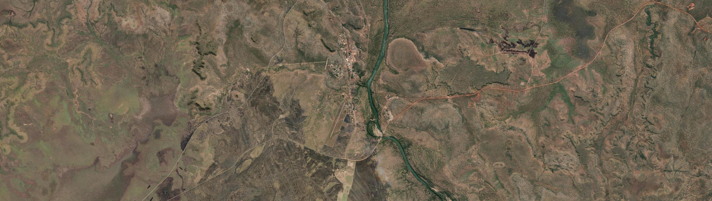 Aerial view of Borroloola, NT
