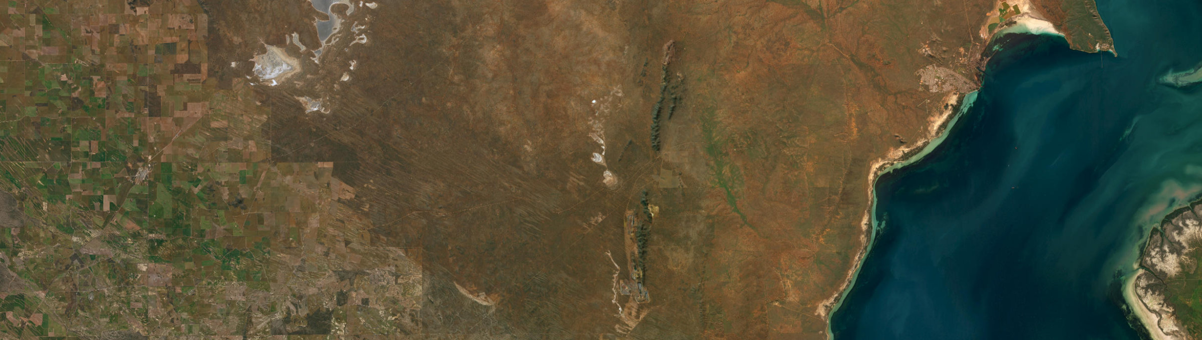 Aerial view of Middleback Range, SA