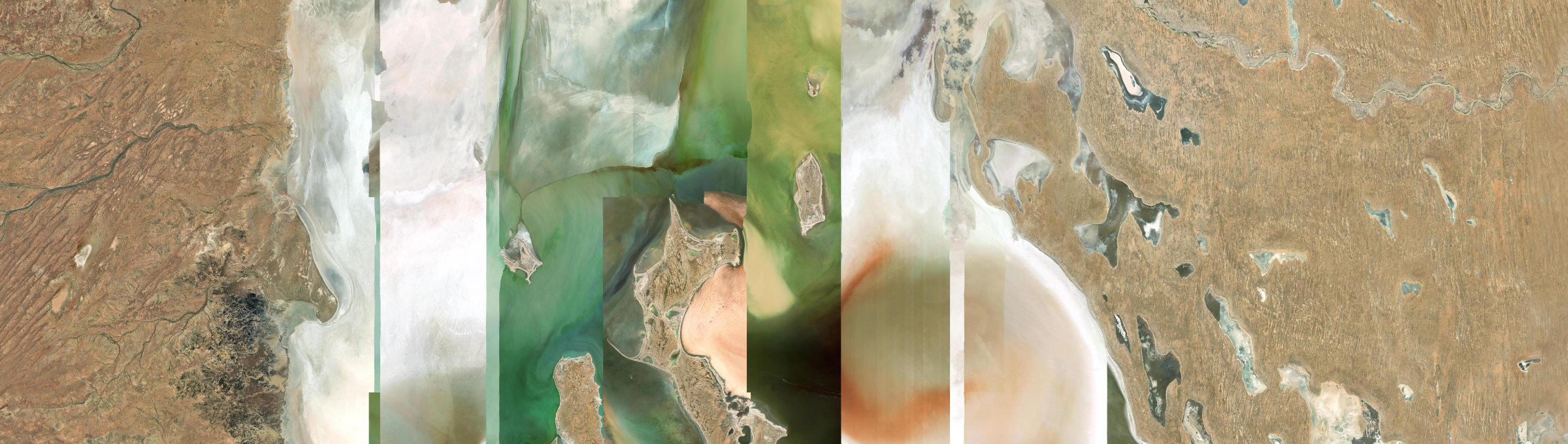Aerial view of Lake Eyre, SA