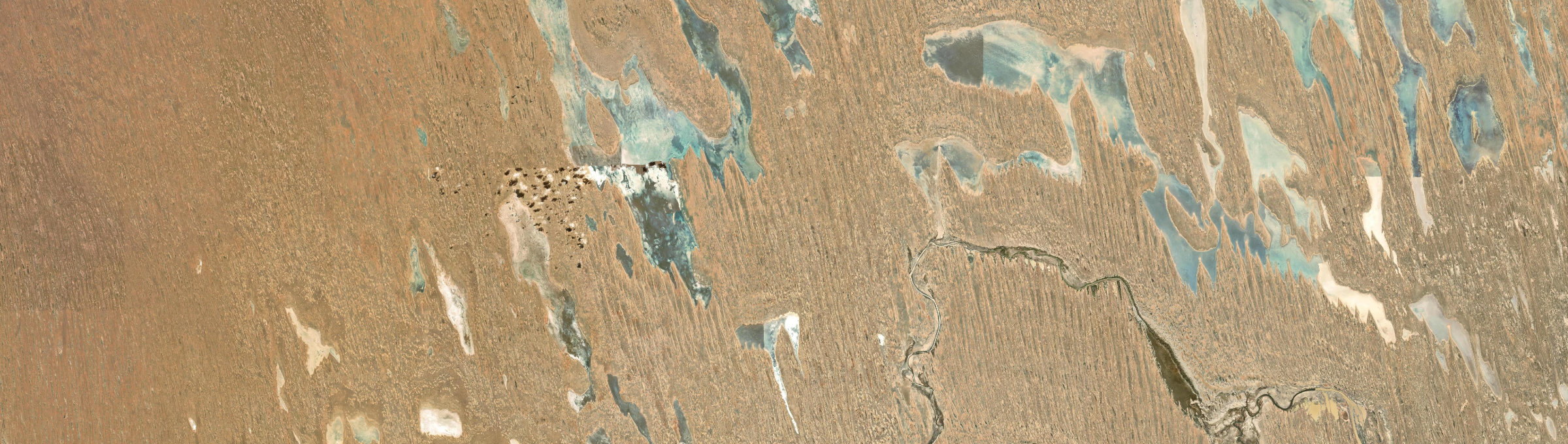 Aerial view of Kalamurina, SA