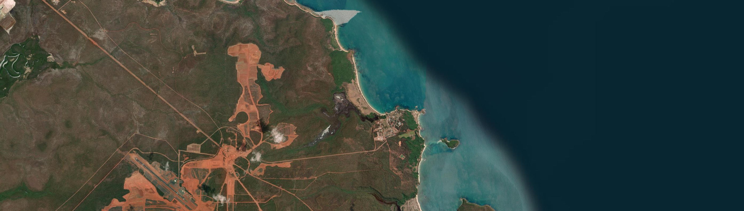 Aerial view of Yirrkala, NT