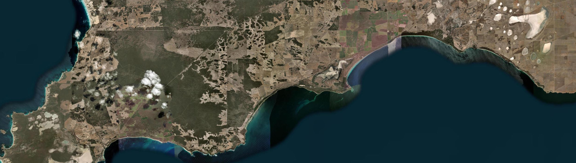 Aerial view of Foul Bay, SA
