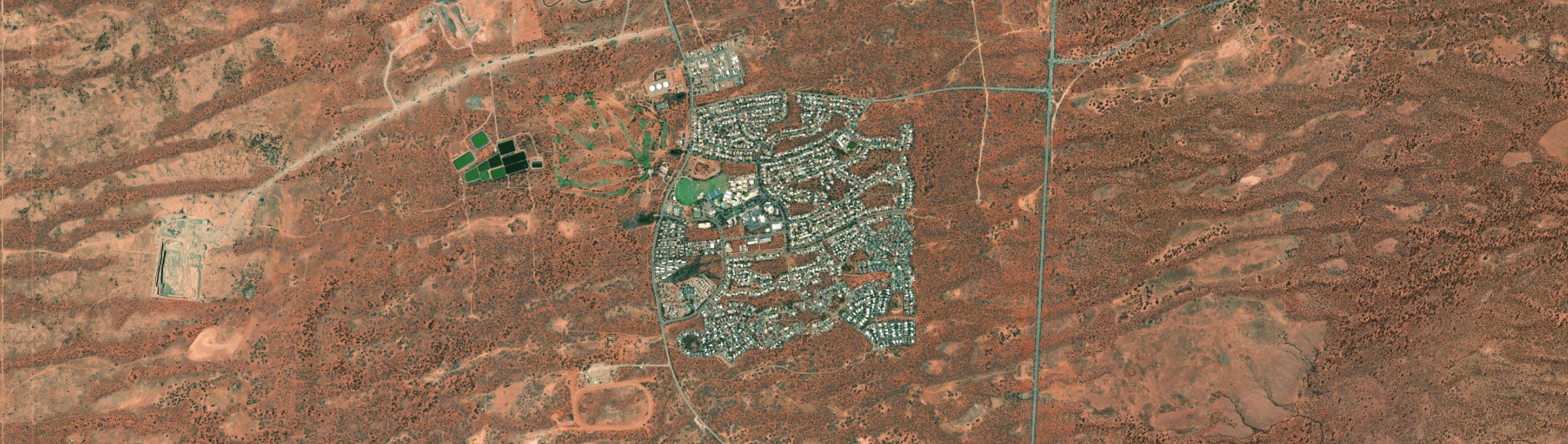 Aerial view of Roxby Downs, SA