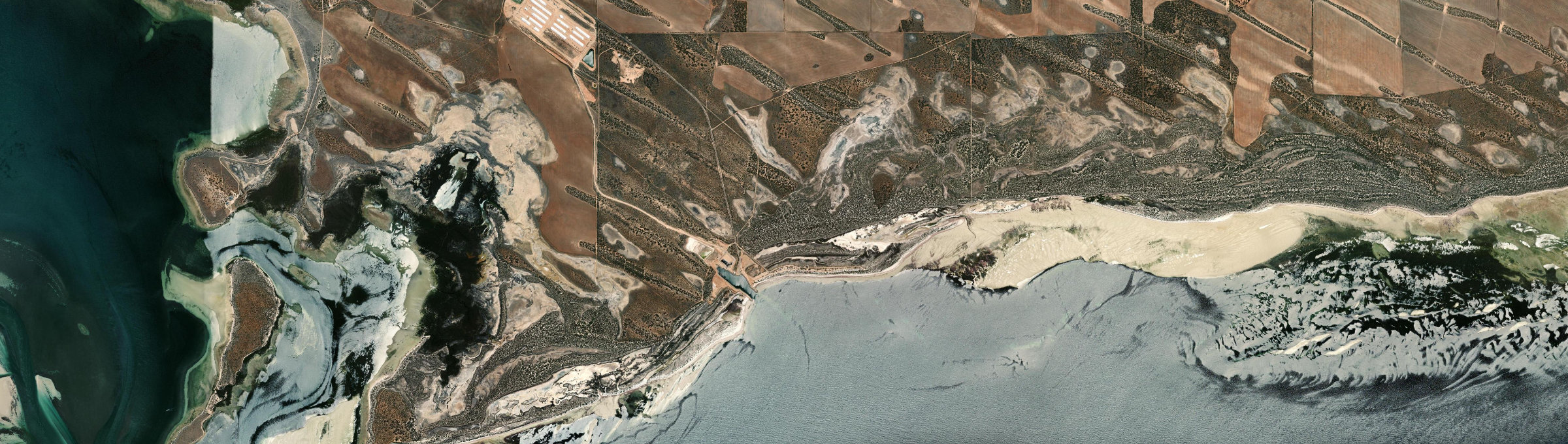 Aerial view of Lucky Bay, SA