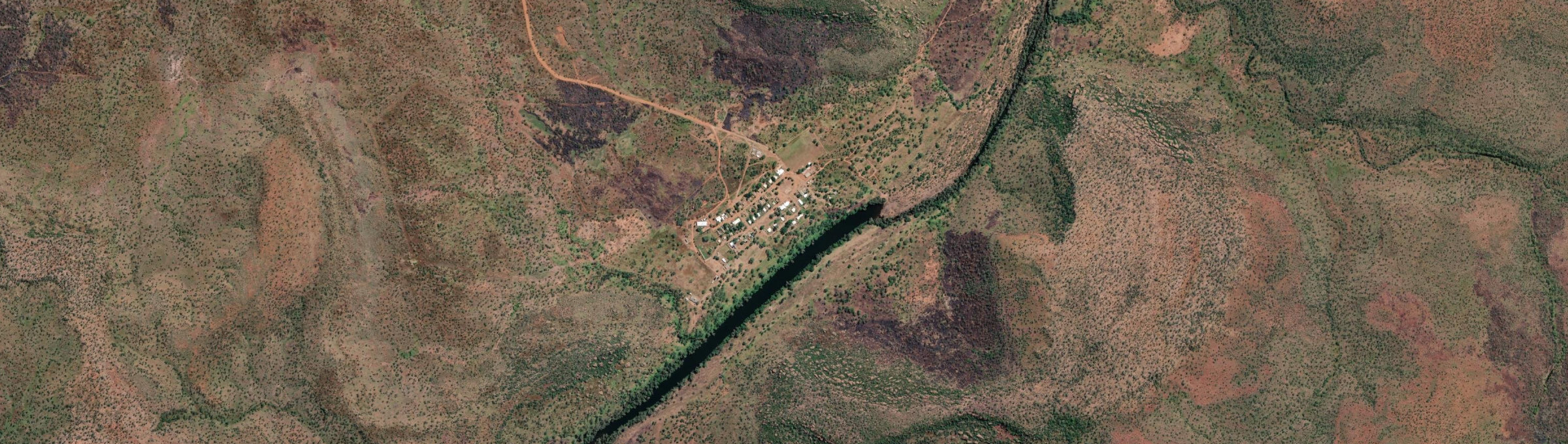 Aerial view of Robinson River, NT