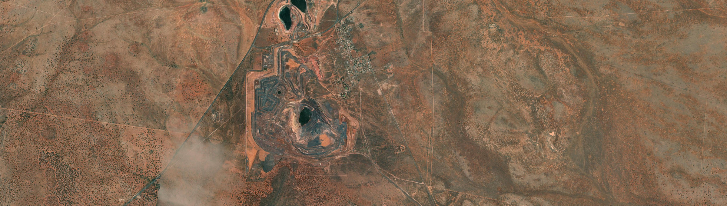 Aerial view of Iron Knob, SA
