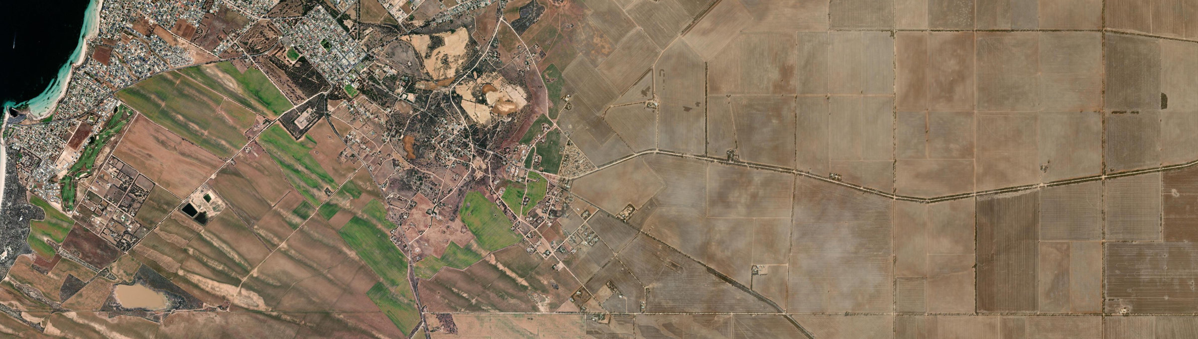 Aerial view of East Moonta, SA