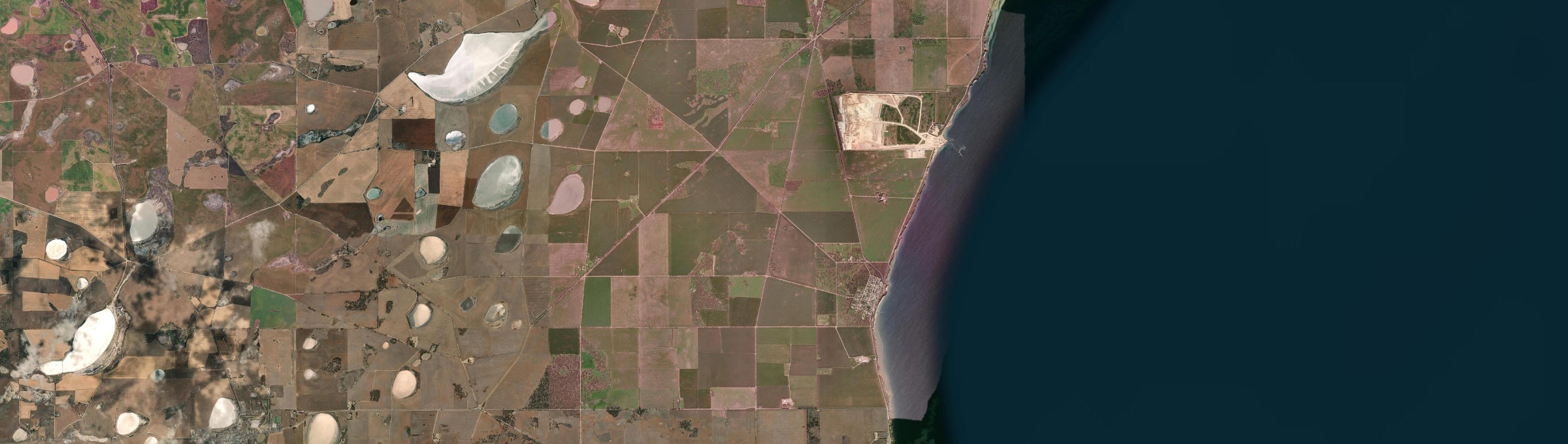 Aerial view of Wool Bay, SA