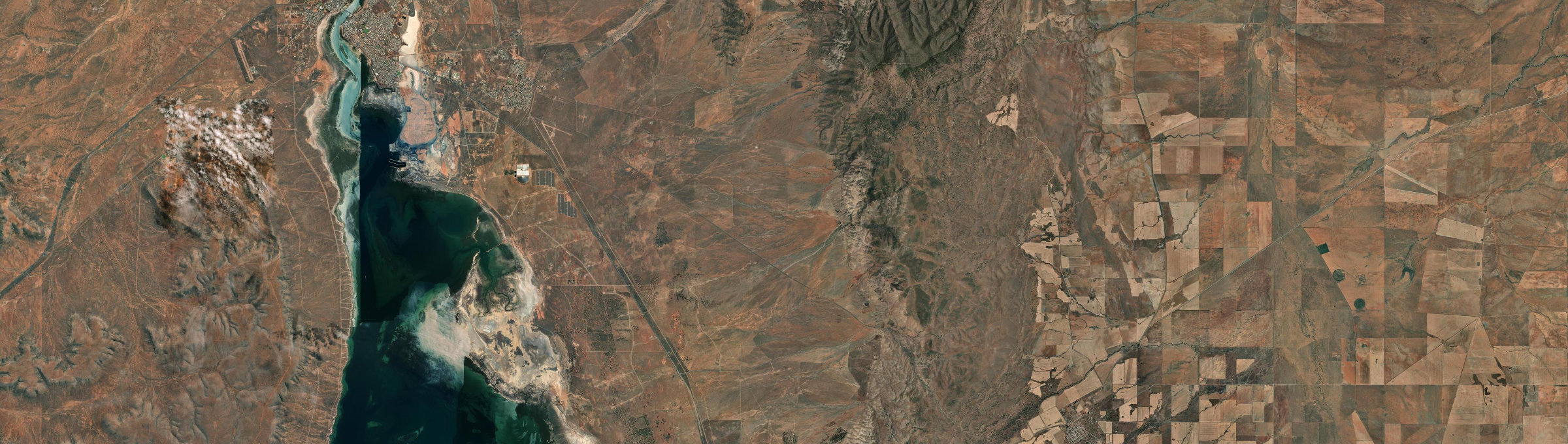 Aerial view of Woolundunga, SA