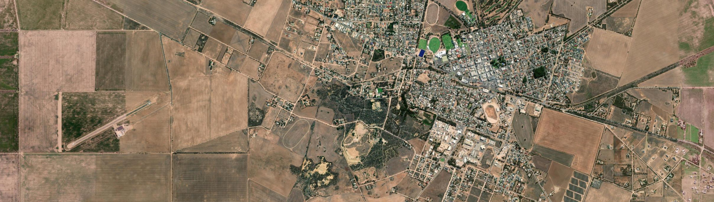 Aerial view of Wallaroo Mines, SA