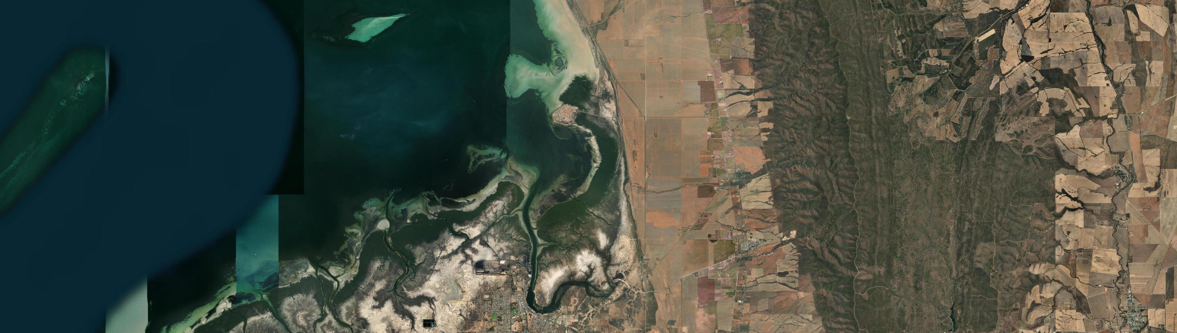 Aerial view of Germein Bay, SA