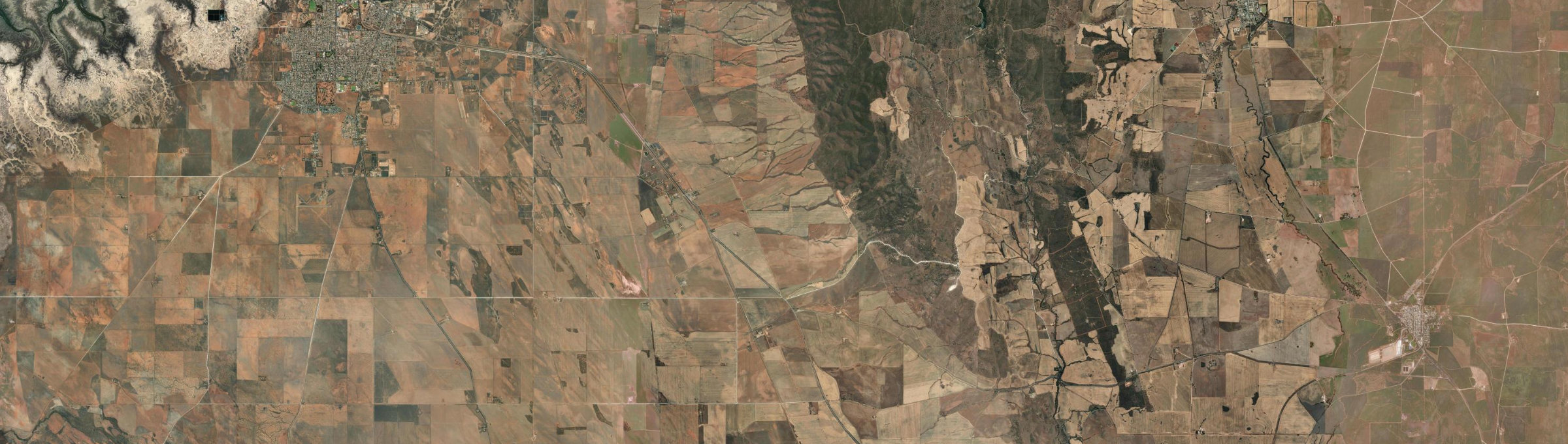 Aerial view of Warnertown, SA