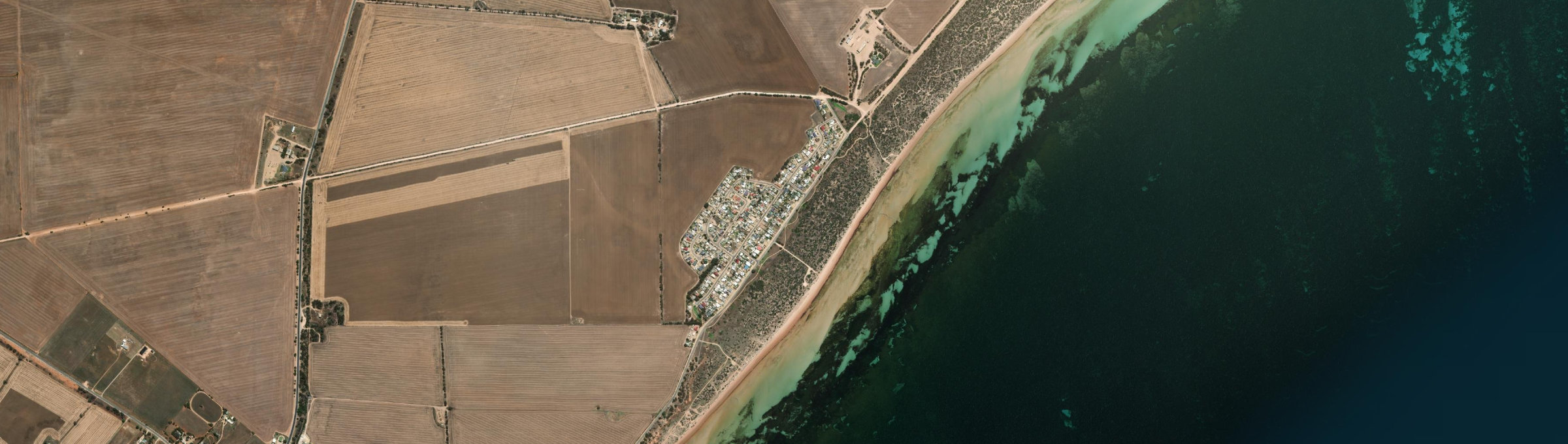 Aerial view of Tiddy Widdy Beach, SA