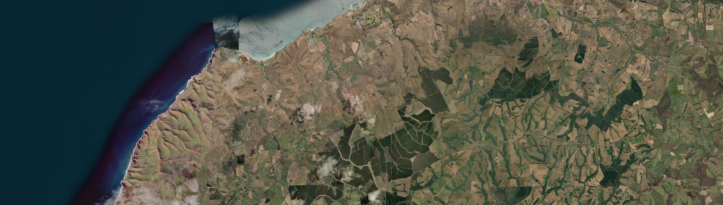 Aerial view of Second Valley, SA