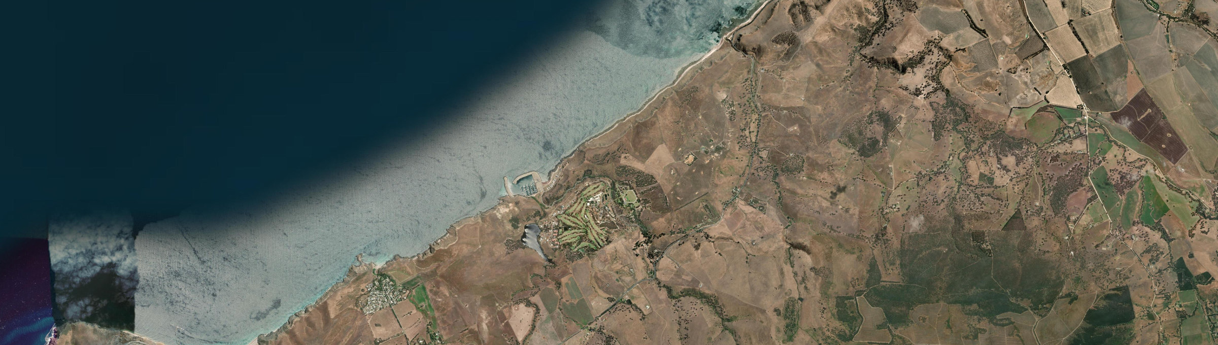Aerial view of Wirrina Cove, SA