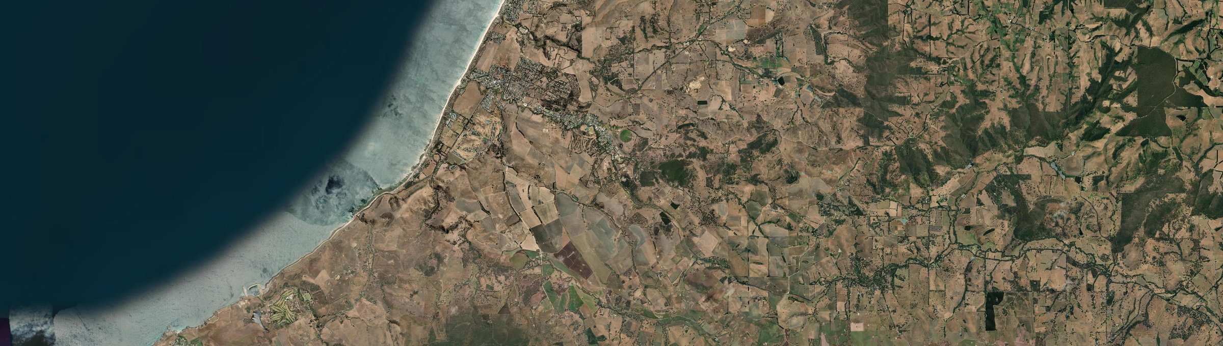 Aerial view of Yankalilla, SA