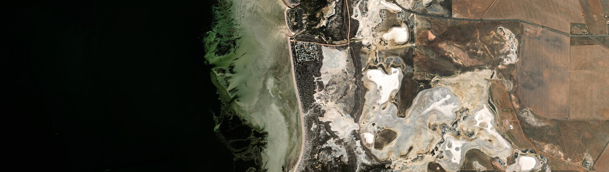 Aerial view of Webb Beach, SA