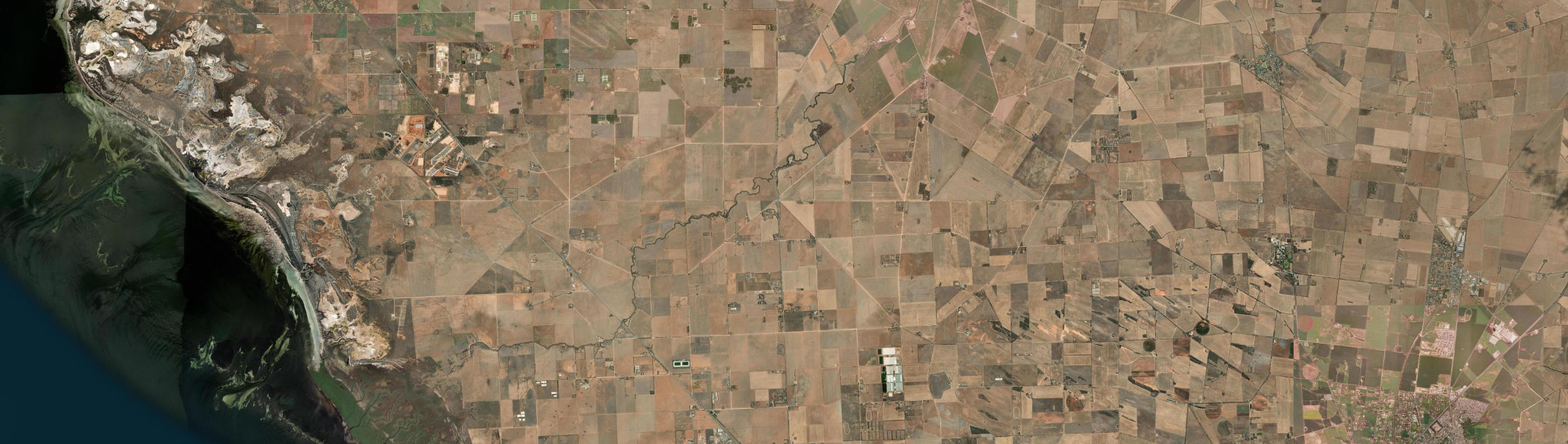 Aerial view of Korunye, SA