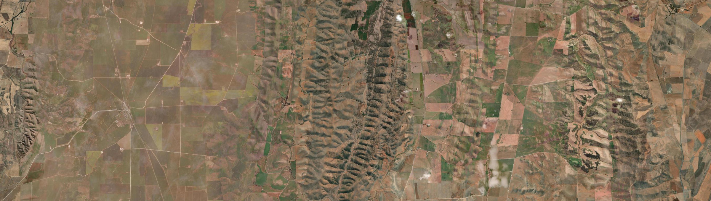 Aerial view of Bundaleer Gardens, SA