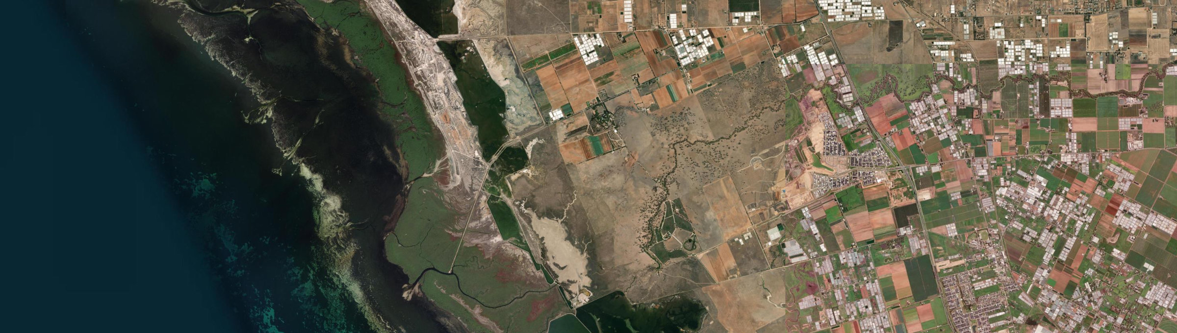 Aerial view of Port Gawler, SA