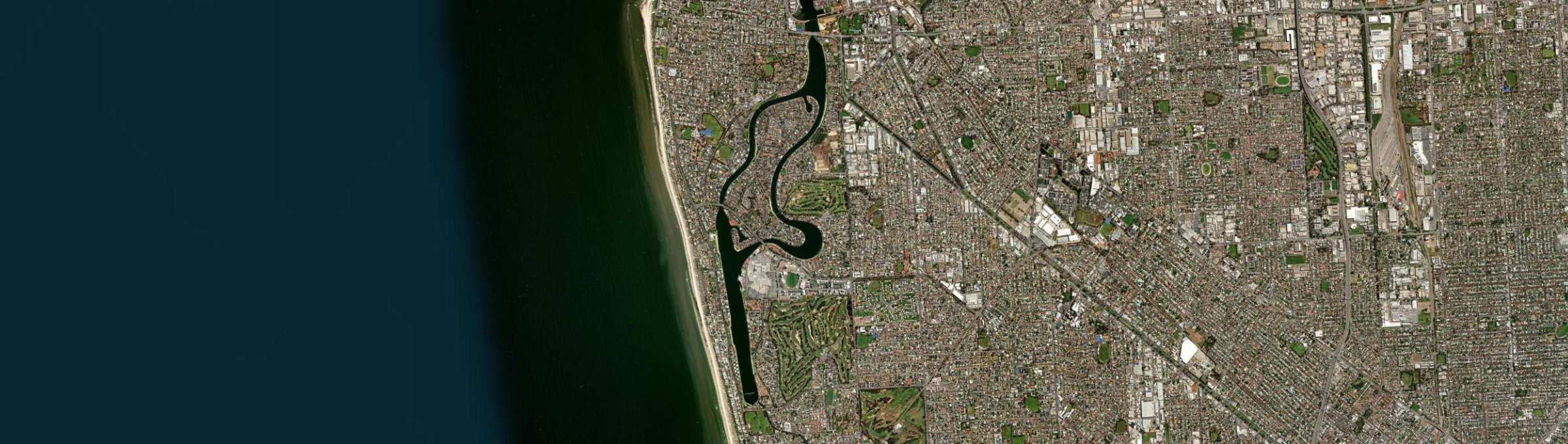 Aerial view of West Lakes, SA